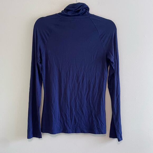 Lilly Pulitzer Size S Navy Blue Turtleneck Top Long Sleeves - Picture 2 of 6